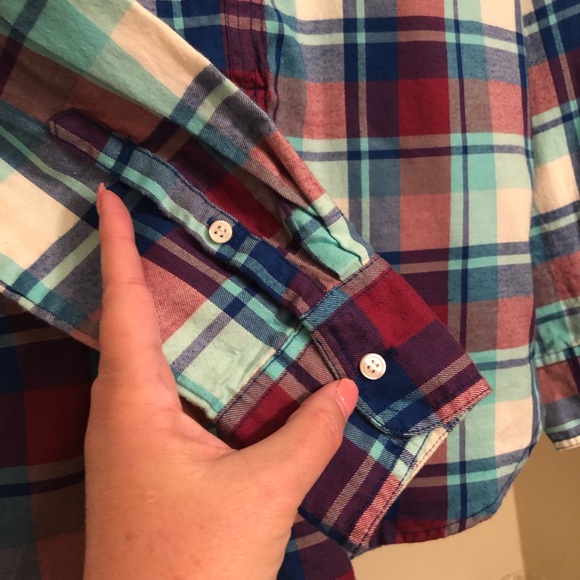 J. Crew Factory Plaid Flannel Pull-Over - Picture 3 of 7